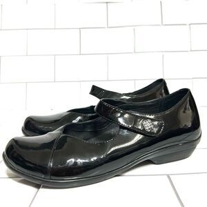 Dansko Opal Black Patent Leather Maryjane Clogs Size 39